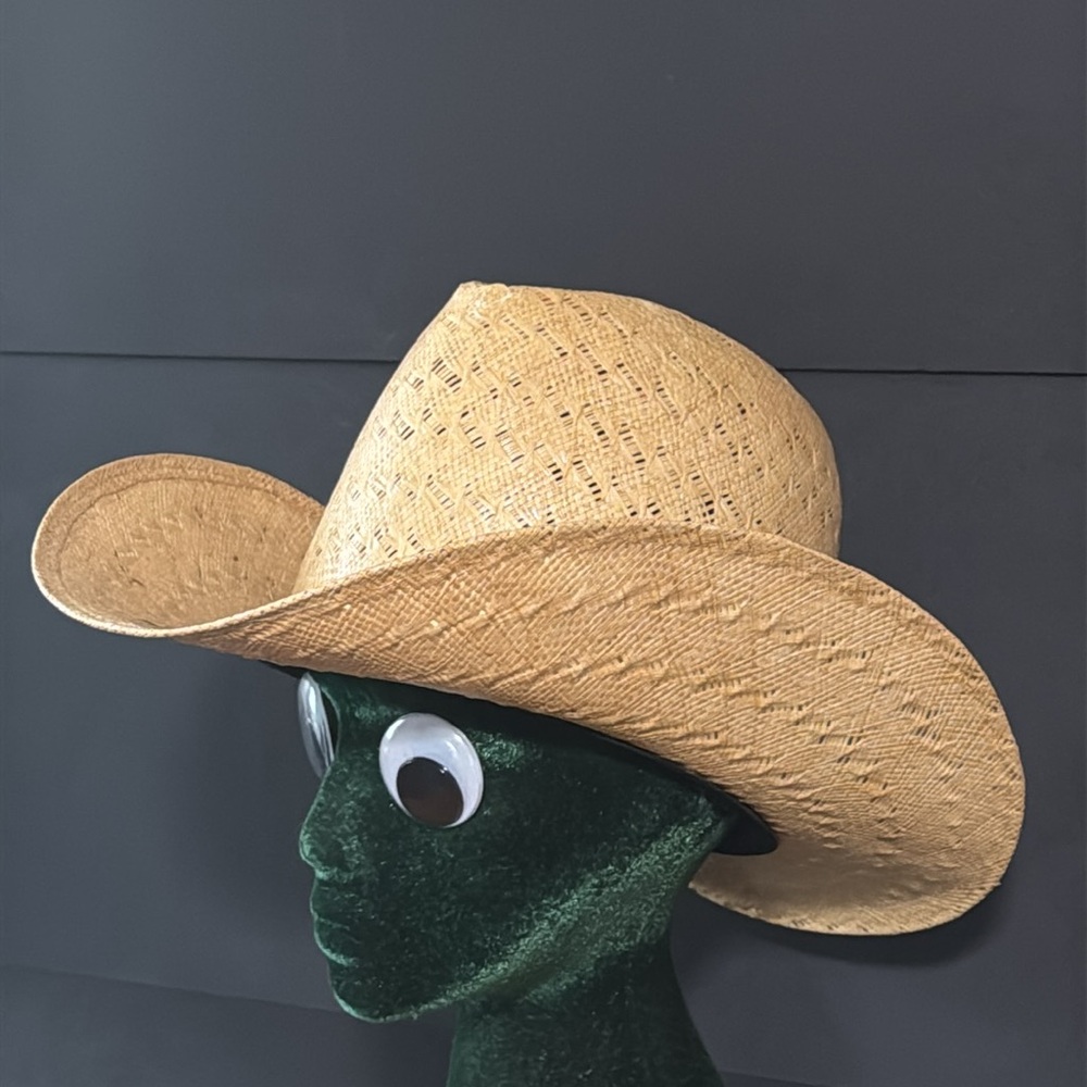 Vintage Firm Natural Straw Cowboy Hat - Picture 5 of 17